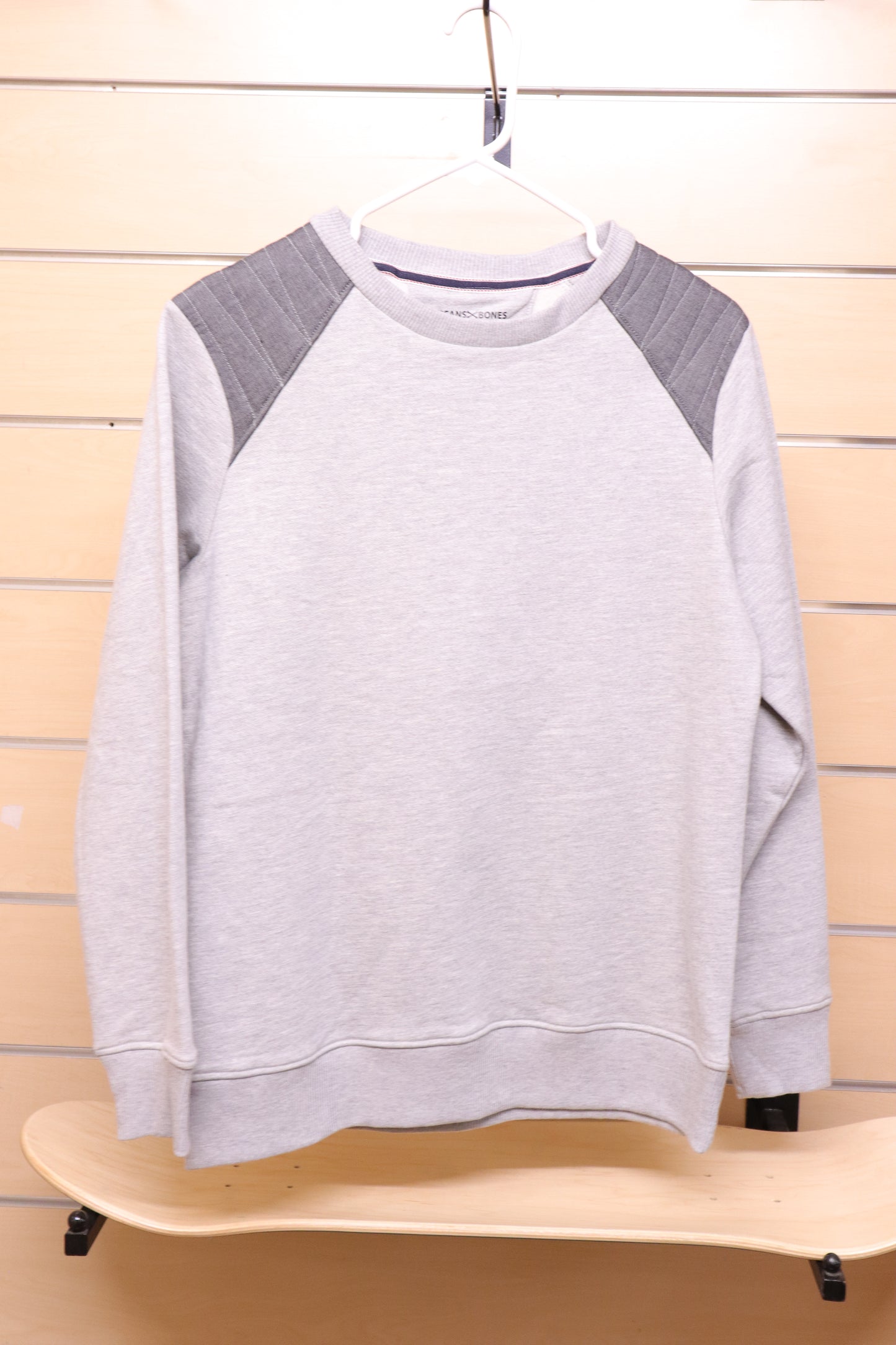 Beans x Bones Shoulder Yoke Fleece Gray