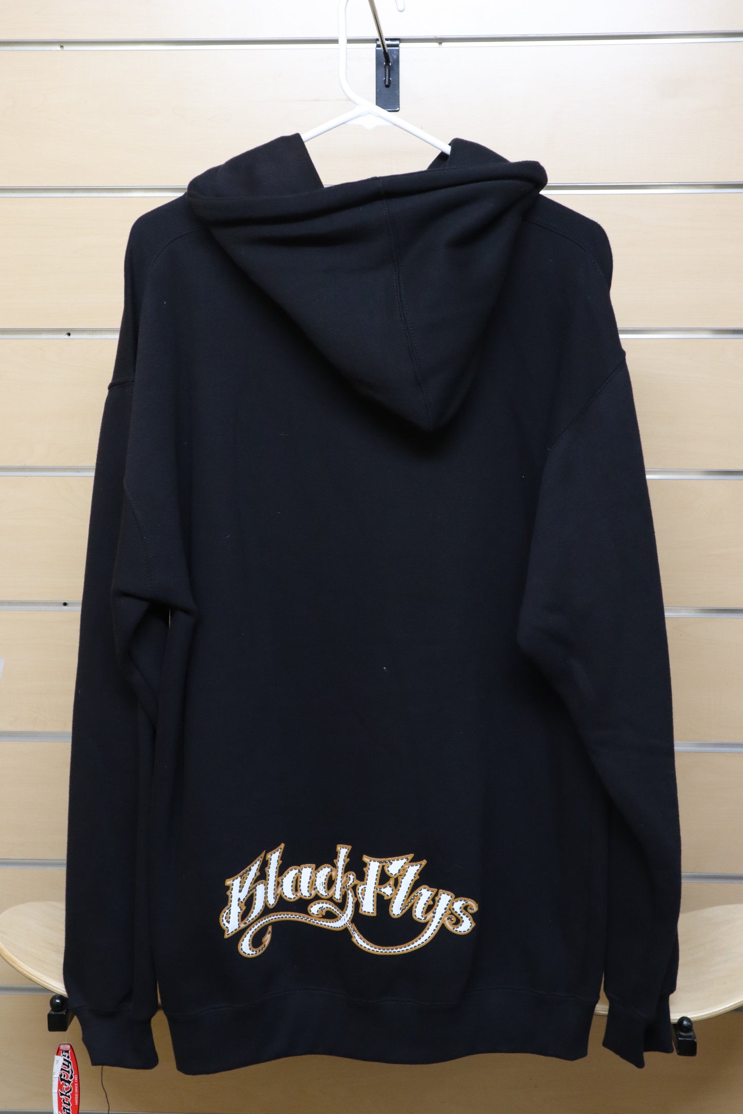 Black Flys English Logo Hoodie
